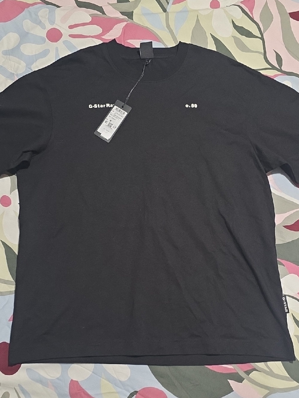 NWT G-Star Raw Black Boxy Base Short-Sleeve Logo Tee